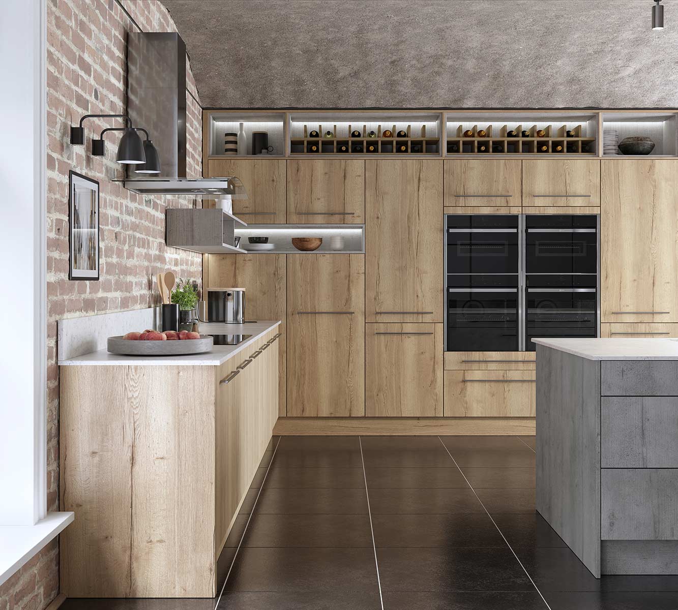 Masterclass kitchens blackburn Madoc Mayfield Oak with Manhattan